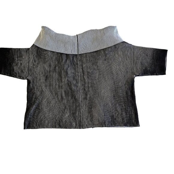 Marla Wynne Ribbed Reversible M L 3/4 Sleeve Open Front Assymetric Hem Cardigan - Picture 11 of 14